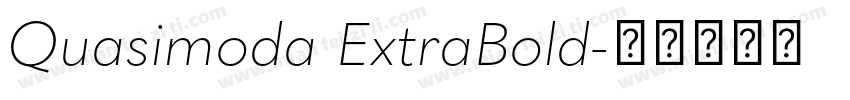 Quasimoda ExtraBold字体转换